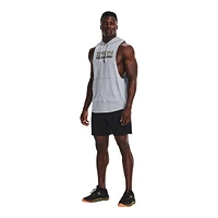 Under Armour Men's Project Rock Graphic Sleeveless Training Hoodie, Kangaroo Pocket