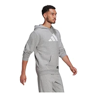 adidas Men's 3 Bar Graphic Hoodie, Pullover, Drawstring