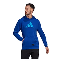 adidas Men's 3 Bar Graphic Hoodie, Pullover, Drawstring