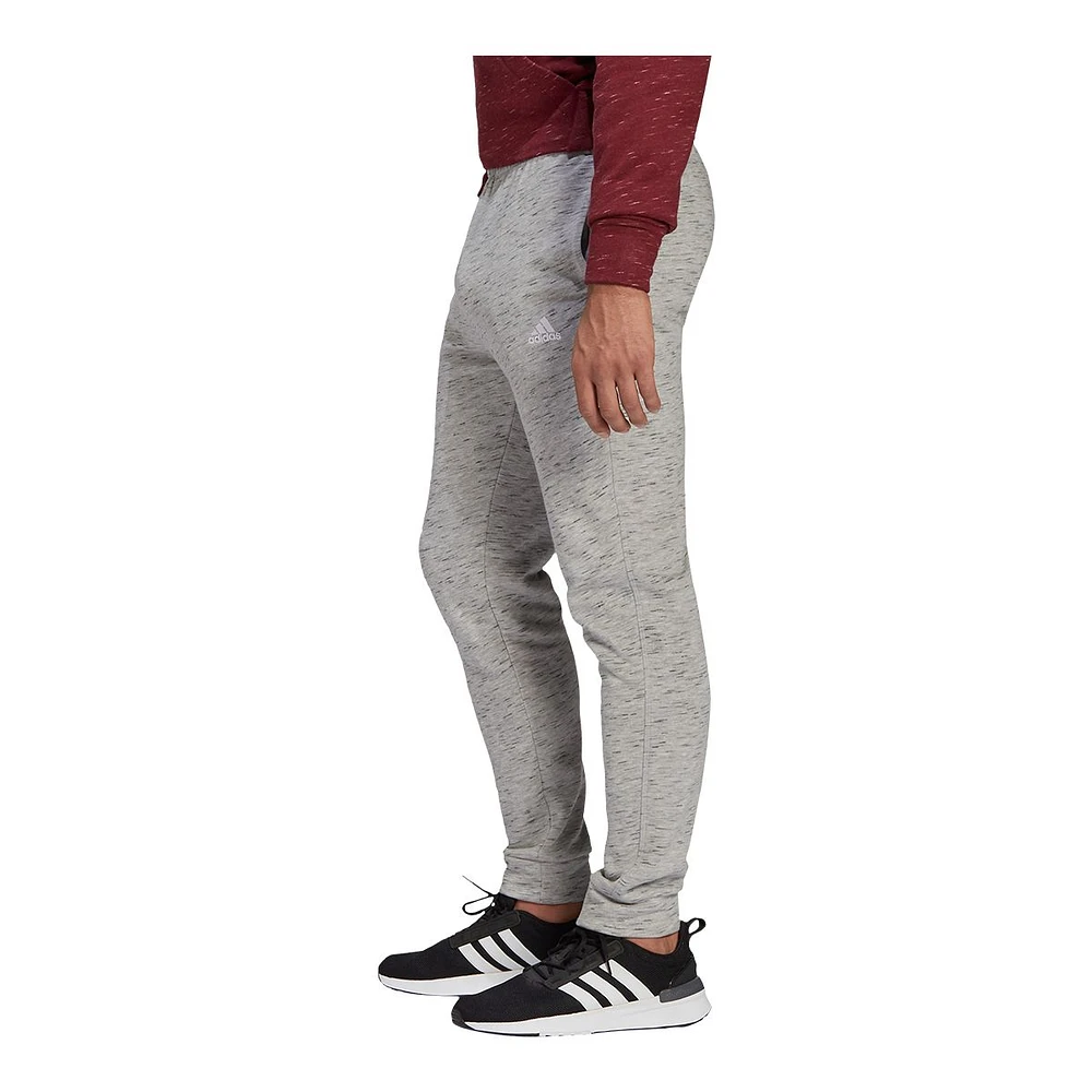 adidas Men's Melange Sweatpants, Cotton, Workout, Lightweight, Cuffed