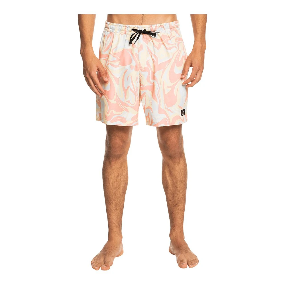 Quiksilver Men's Oceanmade MX STR Swim Boardshorts, 17", Quick-Dry