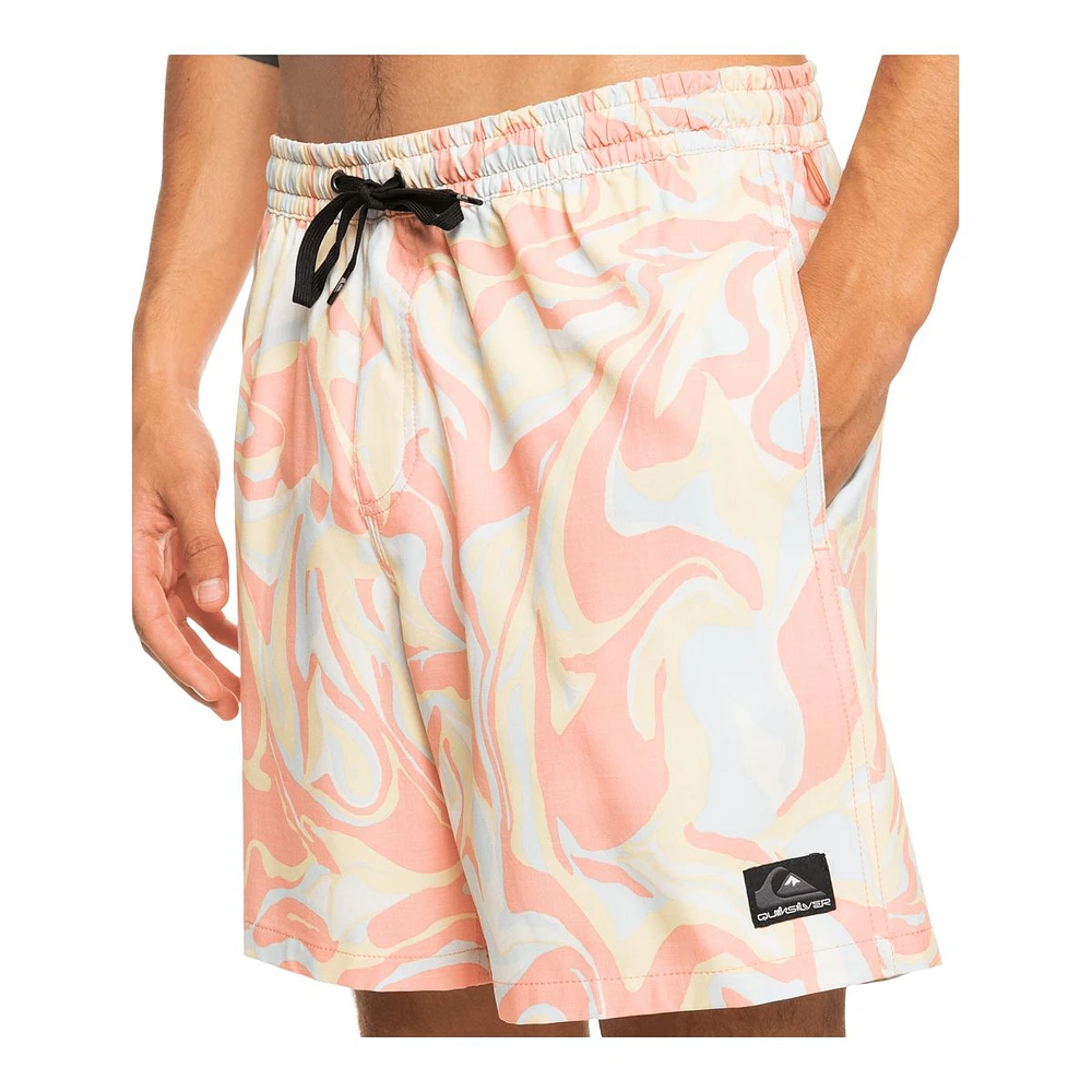 Quiksilver Men's Oceanmade MX STR Swim Boardshorts, 17", Quick-Dry