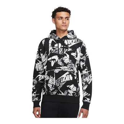 Nike Sportswear Men's All Over Print Graphic Hoodie, Pullover, Fleece, Drawstring