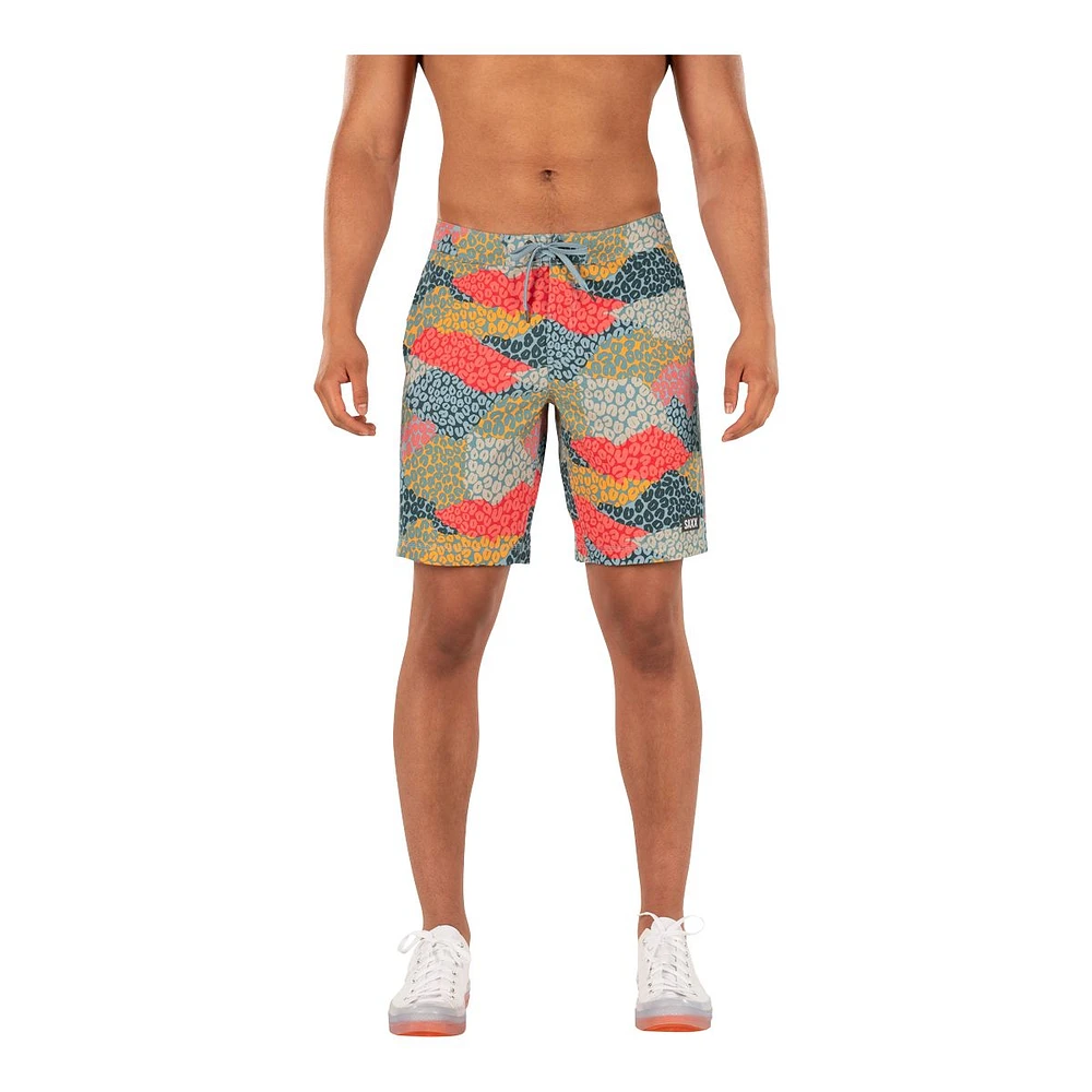 Saxx Men's Betawave 2 1 Swim Boardshorts, 19", Fade-Resistant, With Mesh Liner