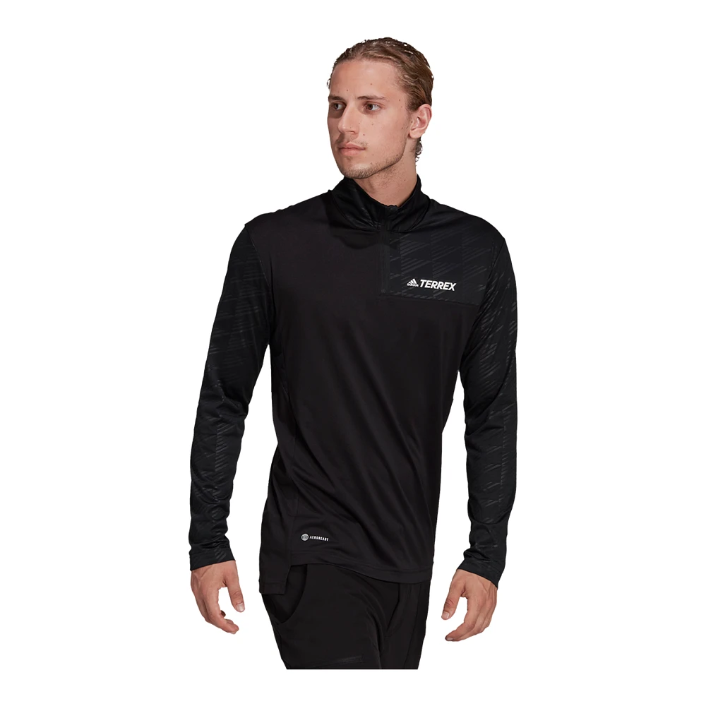 adidas Men's MT Half Zip Long Sleeve Top