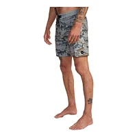 RVCA Men's Horton Fish Camo Swim Boardshorts, 18", 4-Way Stretch