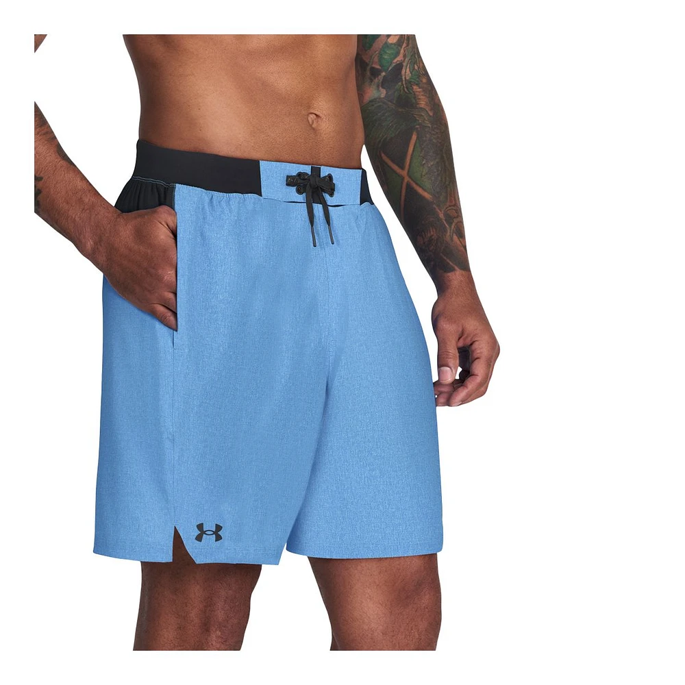 Under Armour Men's HTR Comfort Waistband Notch Swim Volley Shorts, 18", Quick-Dry