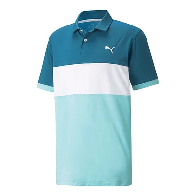 PUMA Golf Men's CLOUDSPUN Highway Short Sleeve Polo T Shirt, Moisture Wicking