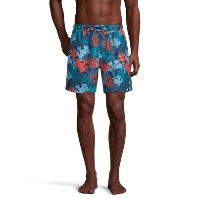 Ripzone Men's Raith Coral Swim Shorts, Quick-Dry, UPF