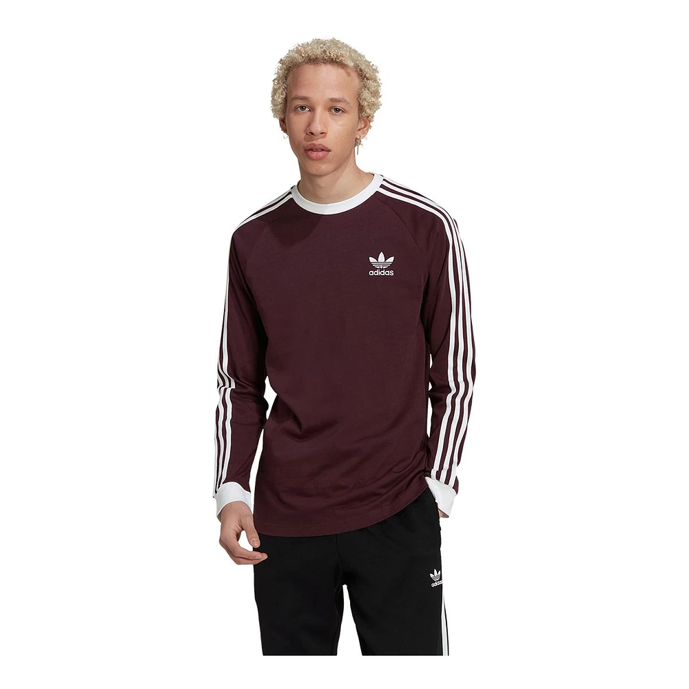 adidas Originals Men's 3-Stripes Long Sleeve T Shirt