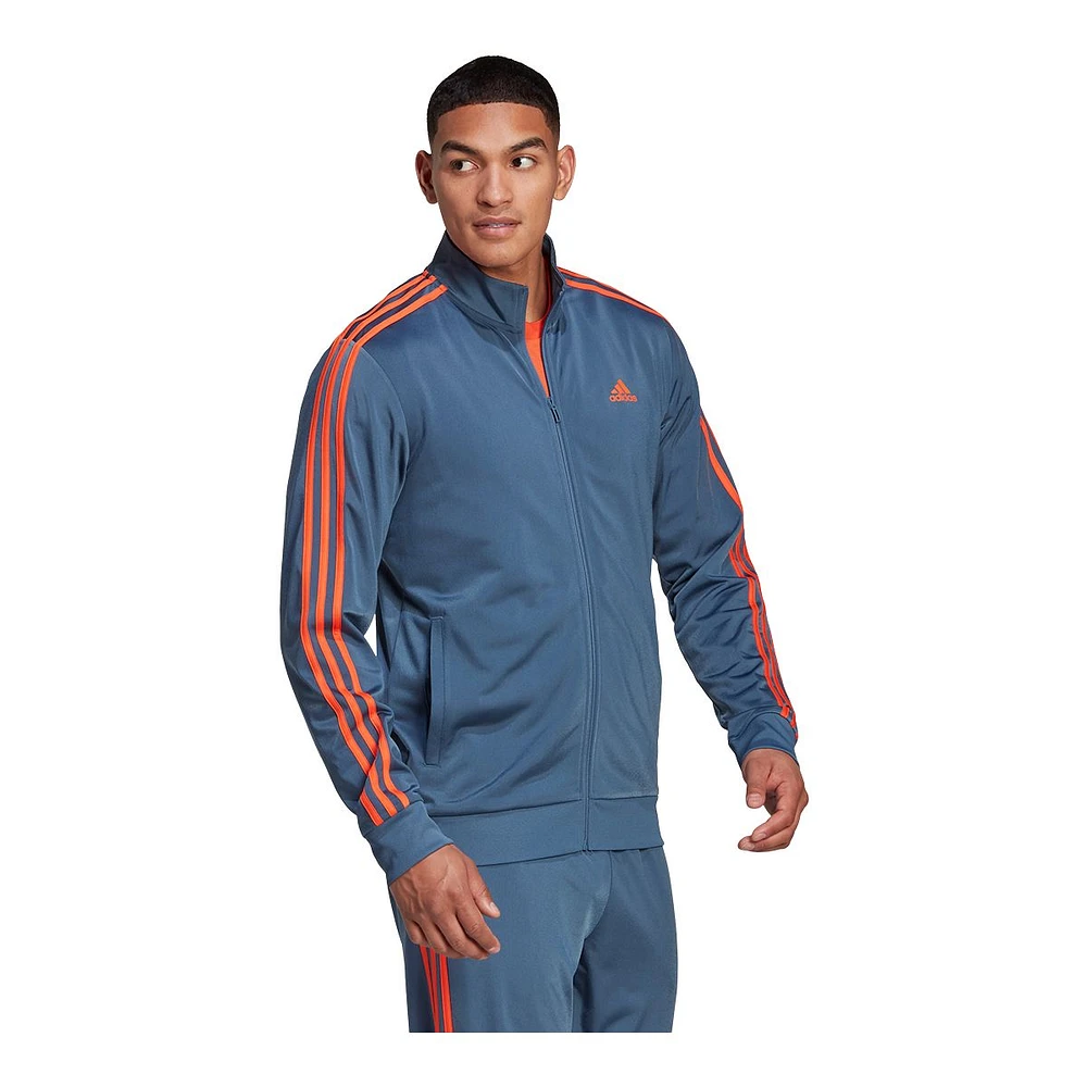 adidas Men's 3-Stripes Tricot Full Zip Jacket