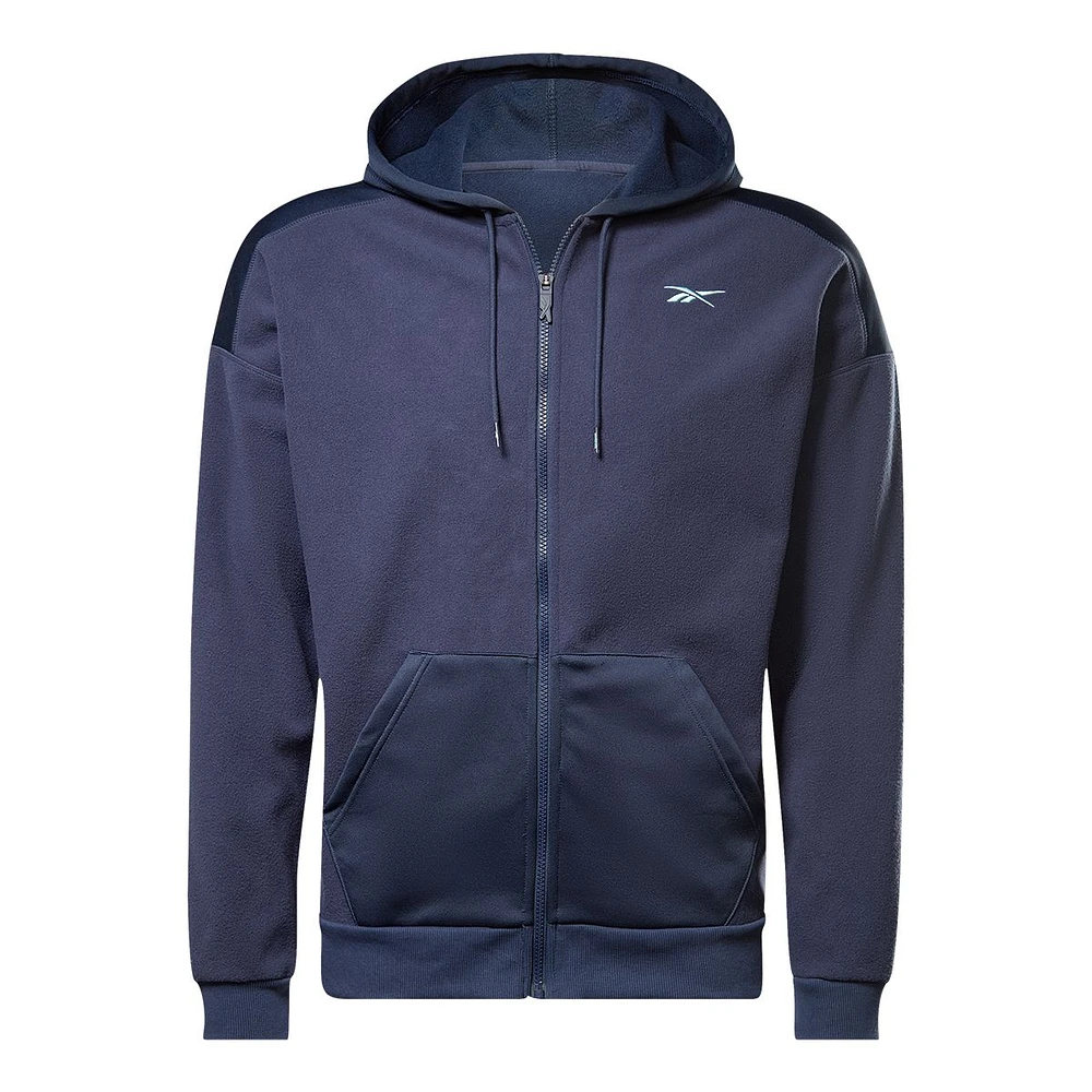 Reebok Men's Thermowarm Full Zip Sweatshirt Hoodie, Fleece