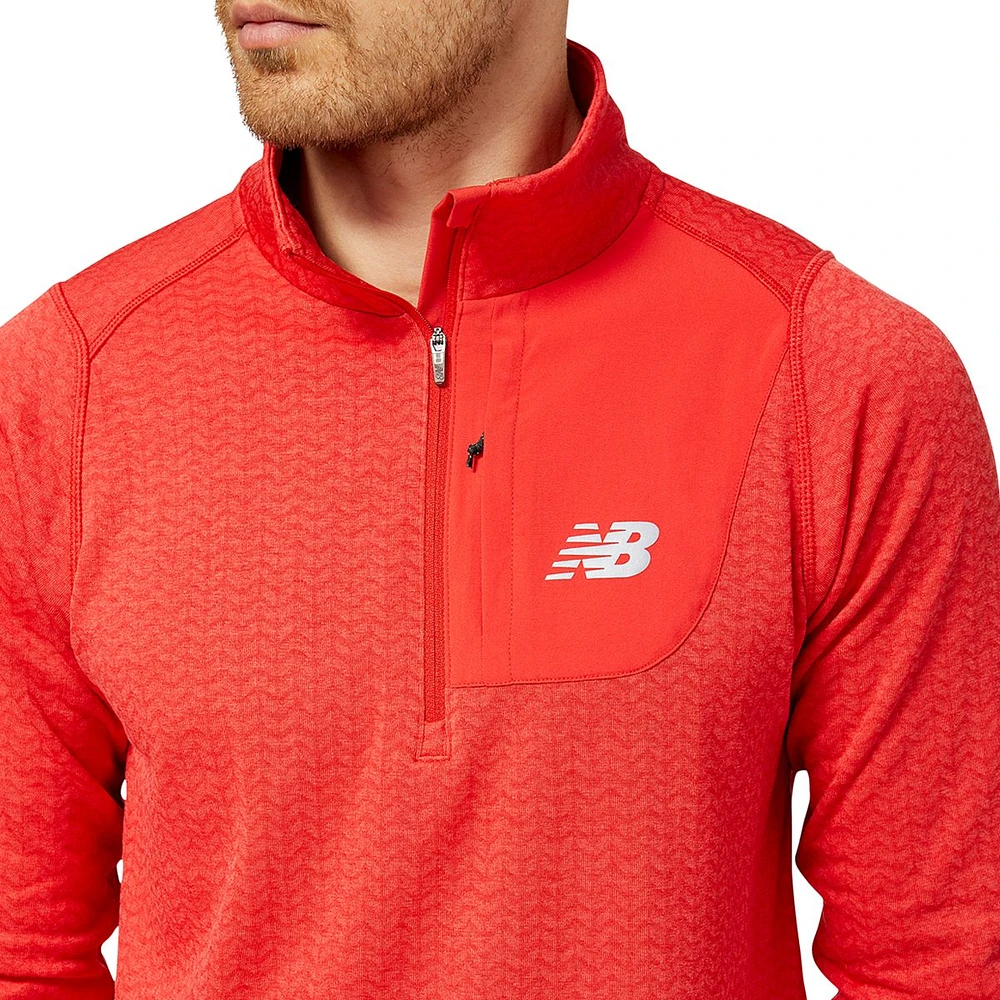 New Balance Men's Heat Grid Half Zip Long Sleeve Top