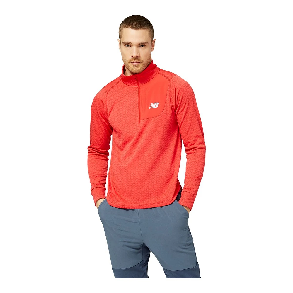 New Balance Men's Heat Grid Half Zip Long Sleeve Top