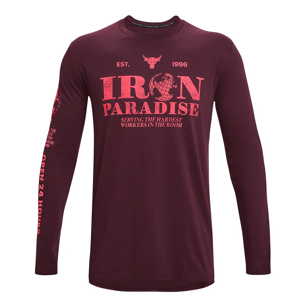 Under Armour Men's Project Rock Iron Paradise Long Sleeve T Shirt