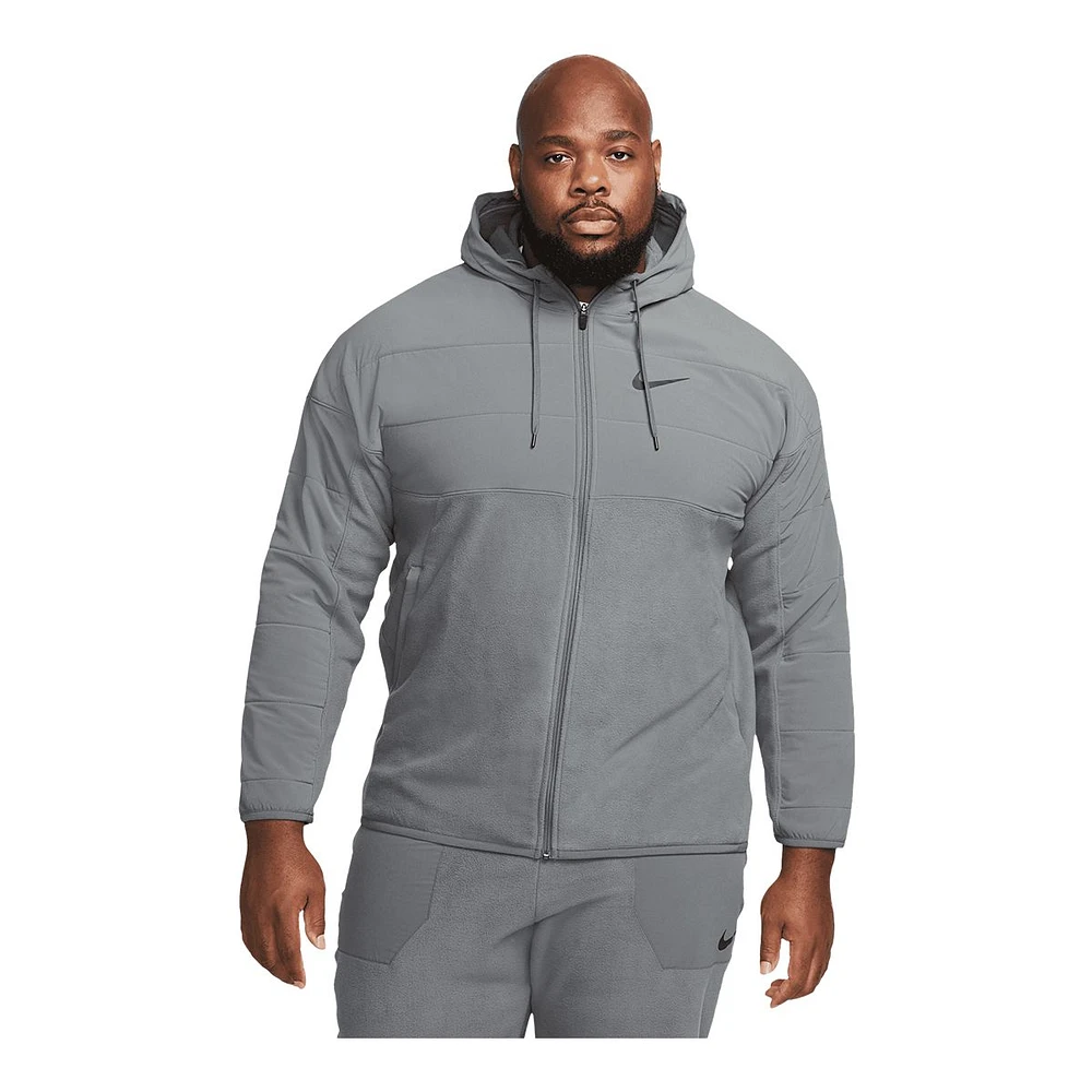 Nike Men's Therma-FIT Full Zip Jacket Hoodie, Fleece, Water-Resistant