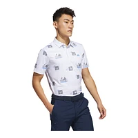 adidas Golf Men's All Over Print Polo T Shirt