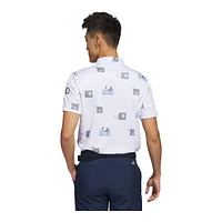 adidas Golf Men's All Over Print Polo T Shirt