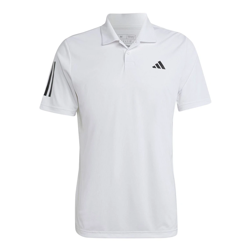 adidas Men's Club 3-Stripe Polo T Shirt