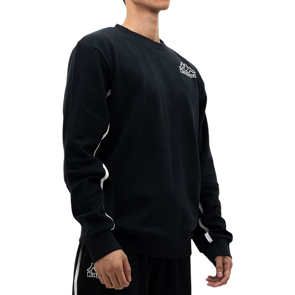 Kappa Sport Logo Damian Long Sleeve Fleece Top - Black