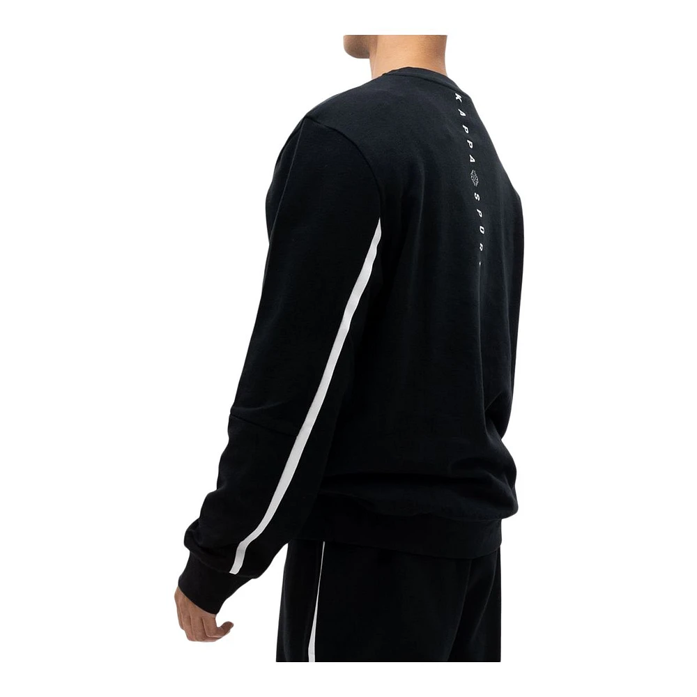 Kappa Sport Logo Damian Long Sleeve Fleece Top - Black