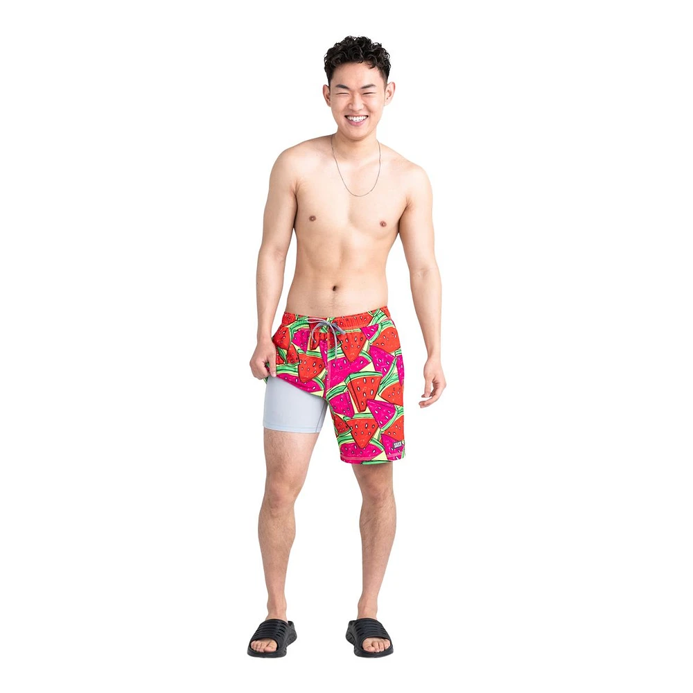 Saxx Men's Oh Buoy 2N1 Volley 7-in Swim Shorts