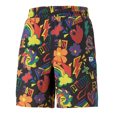 PUMA Men's DT Pride All Over Print 8 Inch Shorts