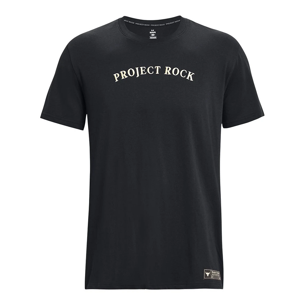 Under Armour Men's Project Rock HW Crest T Shirt