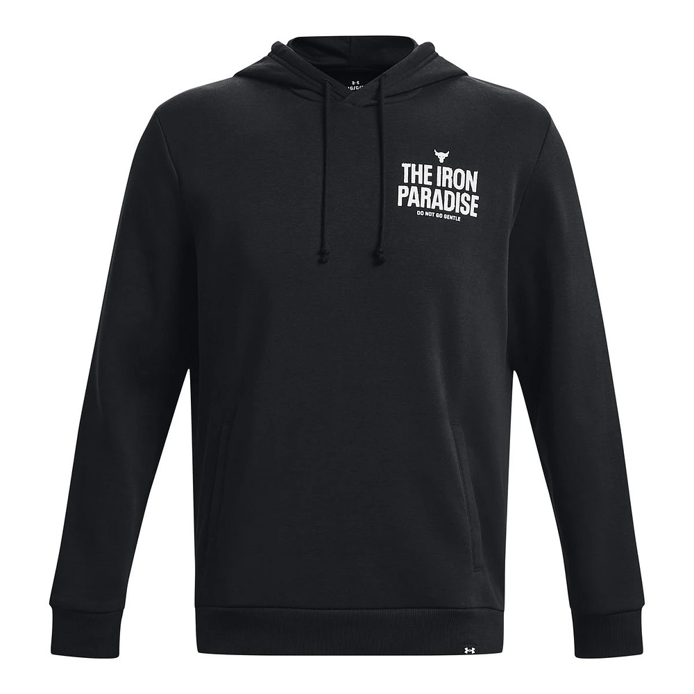 Under Armour Men's Project Rock Rival Iron Paradise Pullover Hoodie