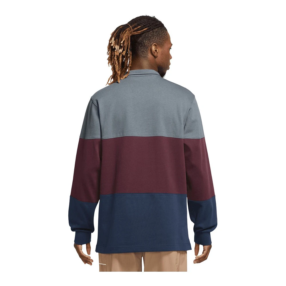 Nike Sportswear Men's Club+ Knit Striped Long Sleeve Shirt