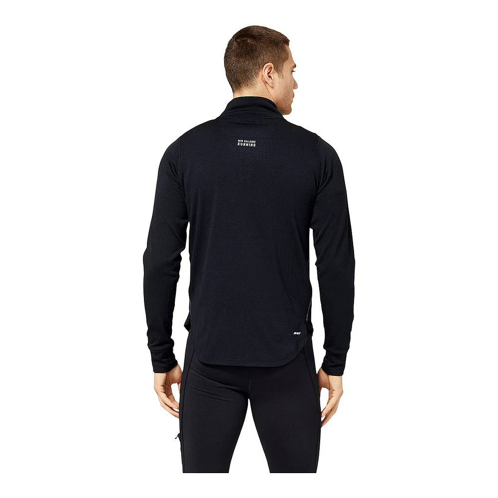 New Balance Men's Heat Grid Half Zip Long Sleeve Top