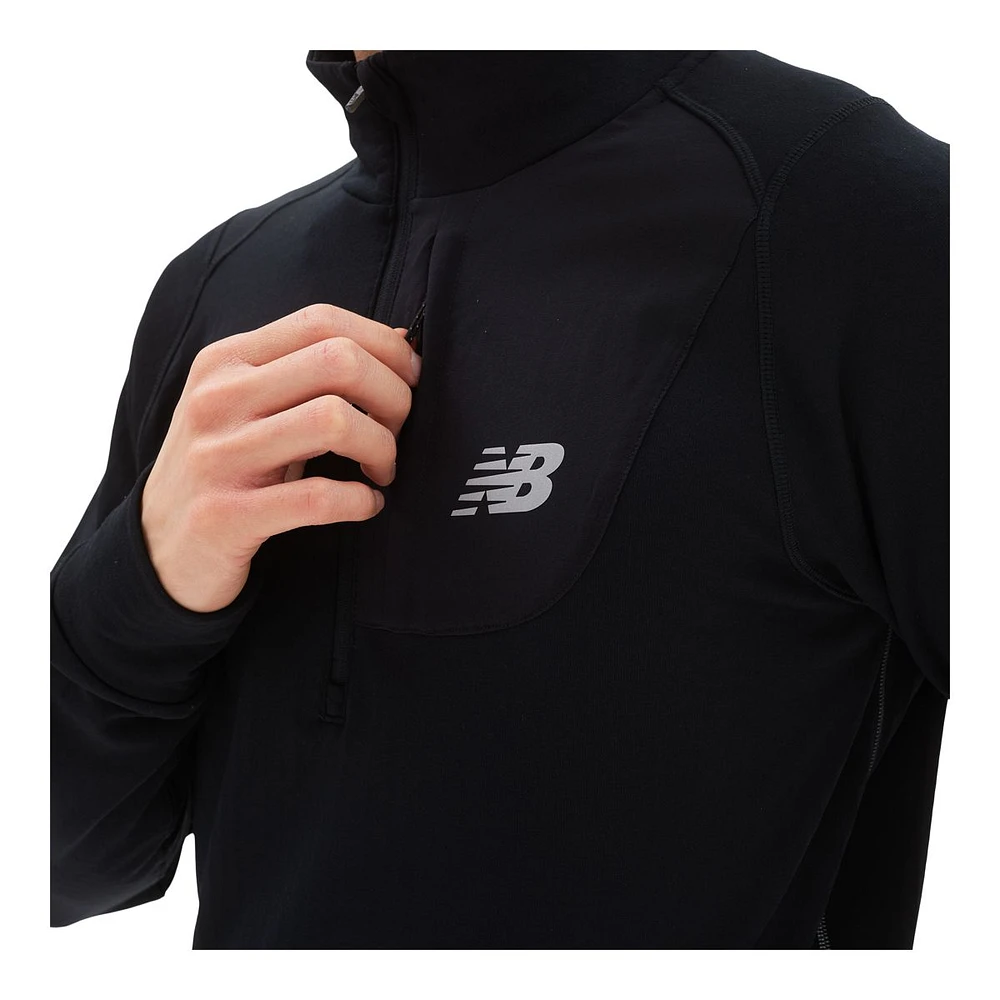 New Balance Men's Heat Grid Half Zip Long Sleeve Top