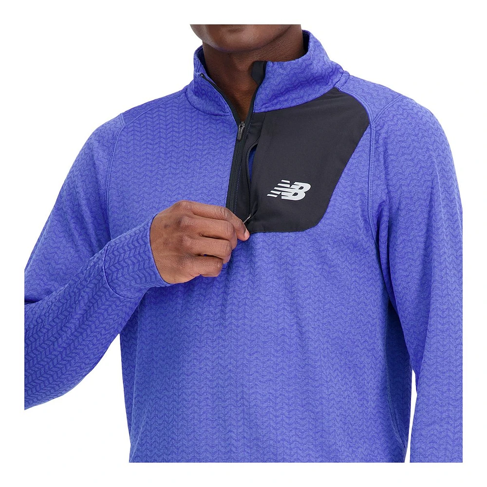 New Balance Men's Heat Grid Half Zip Long Sleeve Top