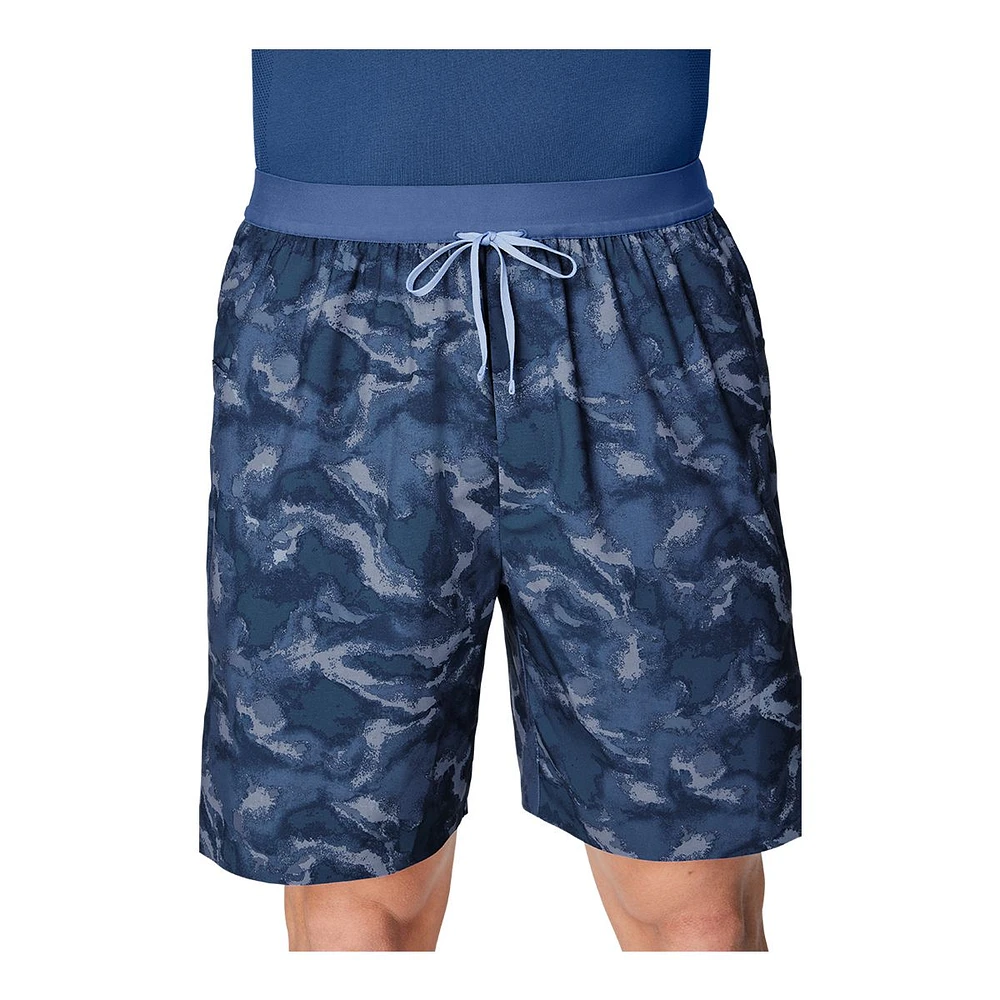 FWD Men's Push 7 Inch Unlined Printed Shorts