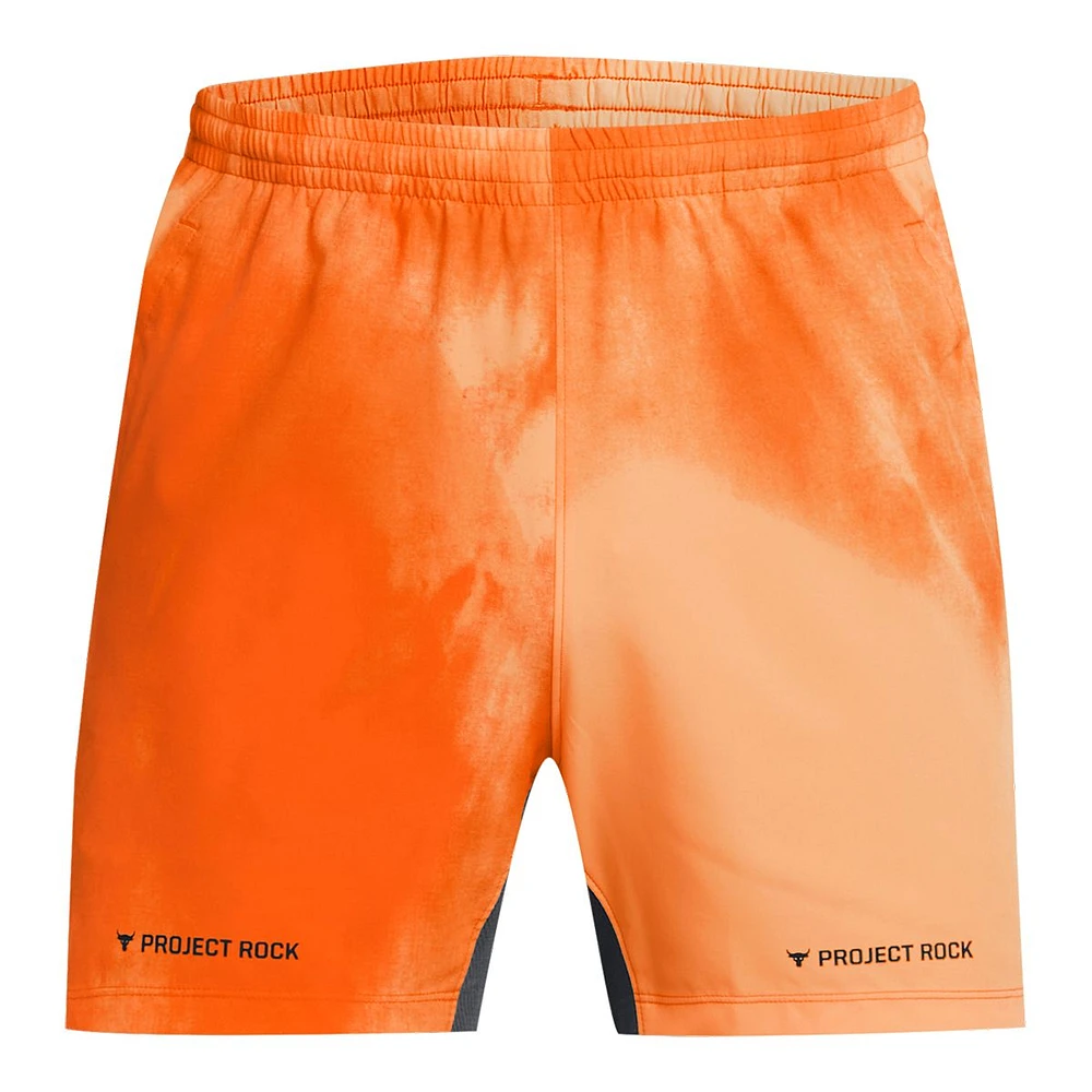 Under Armour Men's Project Rock 5 Inch Print Train Shorts