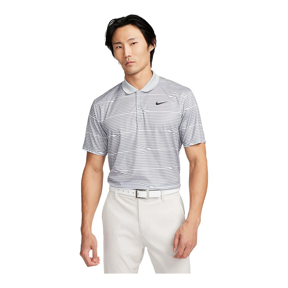 Nike Men's Dri-FIT Victory + Ripple Golf Polo T Shirt