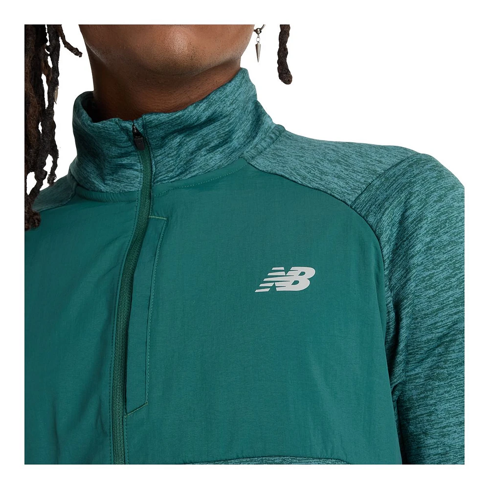 New Balance Men's Athletics Heat Grid Half Zip Long Sleeve Top