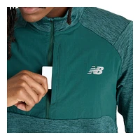 New Balance Men's Athletics Heat Grid Half Zip Long Sleeve Top