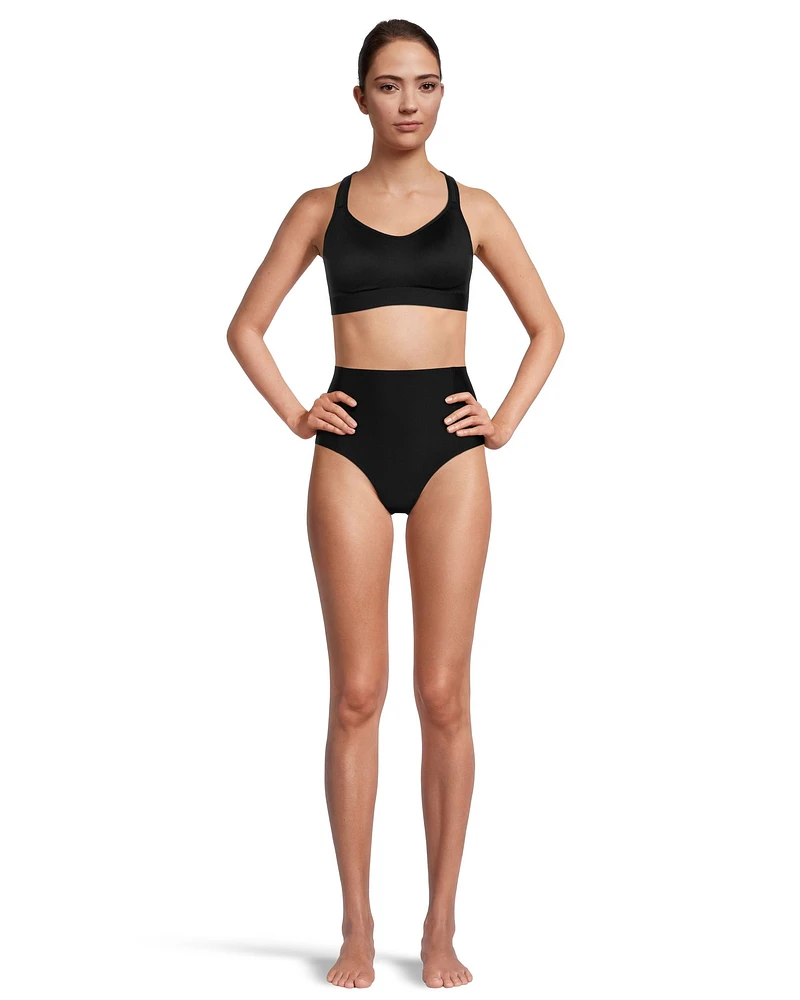 adidas Women's X-Shape High Waisted Swimsuit Bikini Bottom, Beach