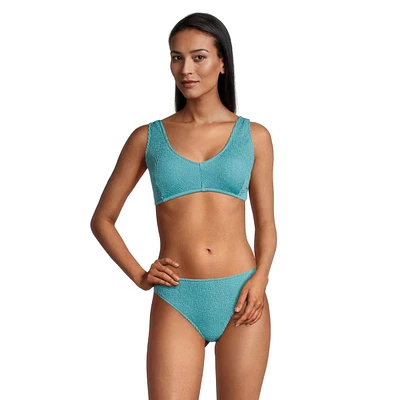 Ripzone Women's Sanni Textured Swimsuit Bikini Top, Beach