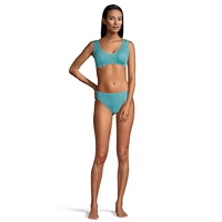 Ripzone Women's Sanni Textured Swimsuit Bikini Top, Beach