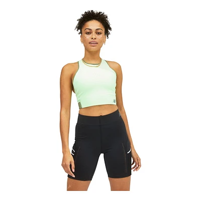 New Balance Women's Run Q Speed Crop Sports Bra, Medium Impact