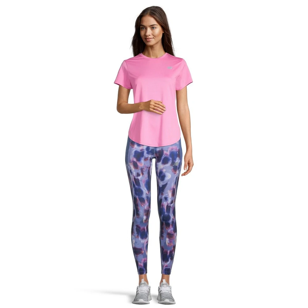 New Balance Women's Run Accelerate Running T Shirt, Relaxed Fit, Quick-Dry