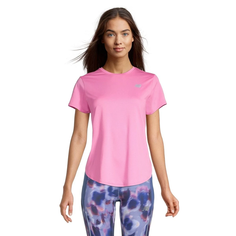 New Balance Women's Run Accelerate Running T Shirt, Relaxed Fit, Quick-Dry