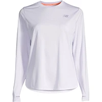 New Balance Women's Run Accelerate Long Sleeve Running Shirt, Relaxed Fit, Quick Dry