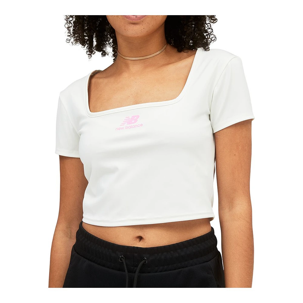 New Balance Women's Athletics Slim Crop T Shirt