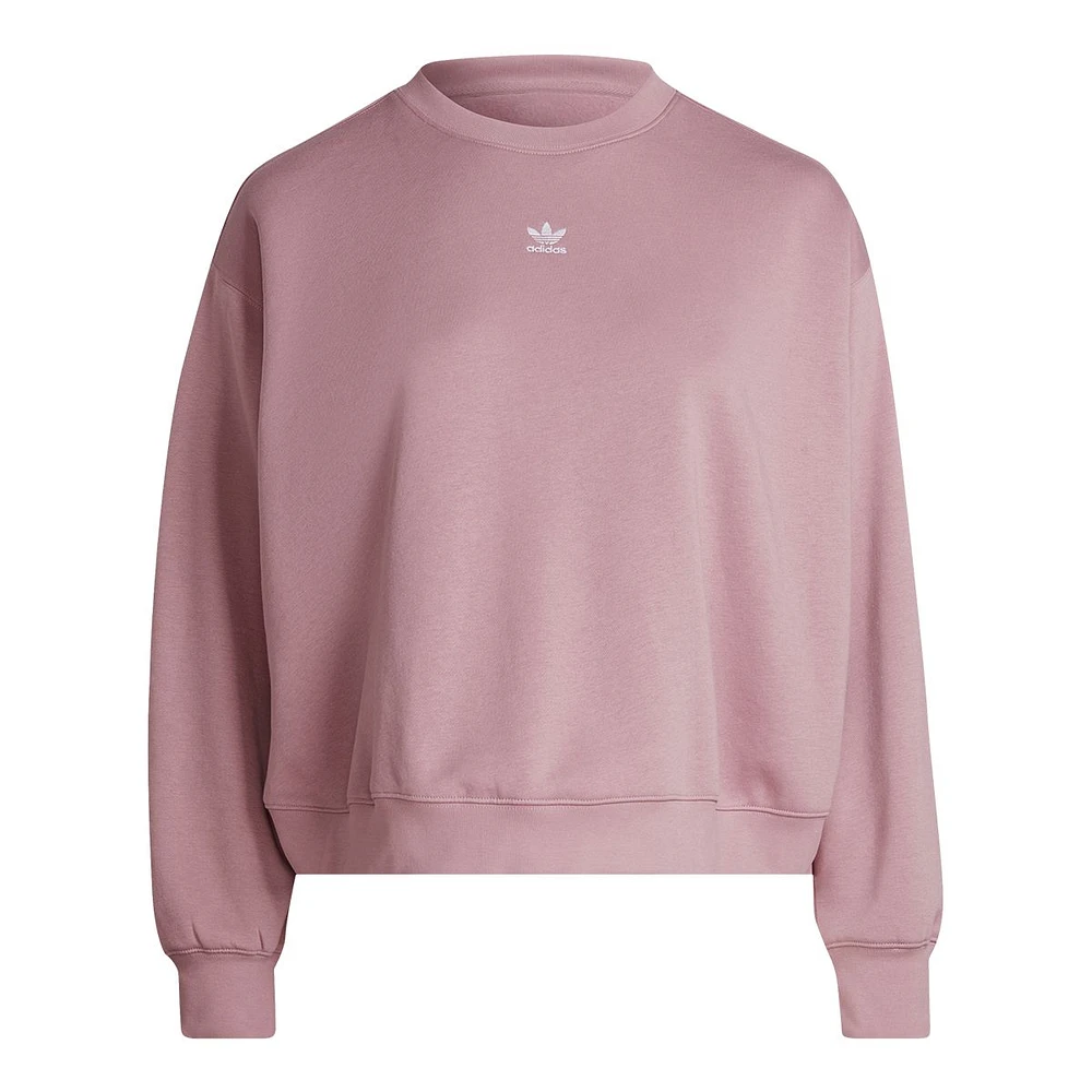 adidas Originals Women's Fleece Sweatshirt, Relaxed Fit