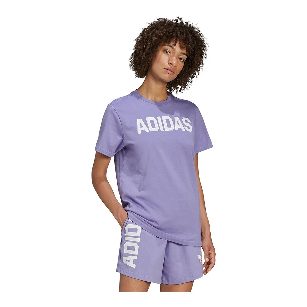 adidas Originals Women's Cotton Basketball T Shirt, Oversized