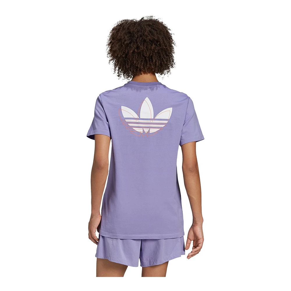 adidas Originals Women's Cotton Basketball T Shirt, Oversized