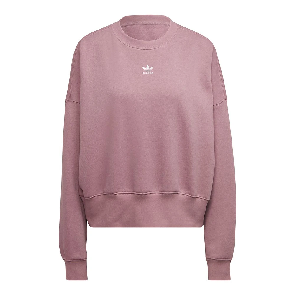 adidas Originals Women's Fleece Sweatshirt, Relaxed Fit